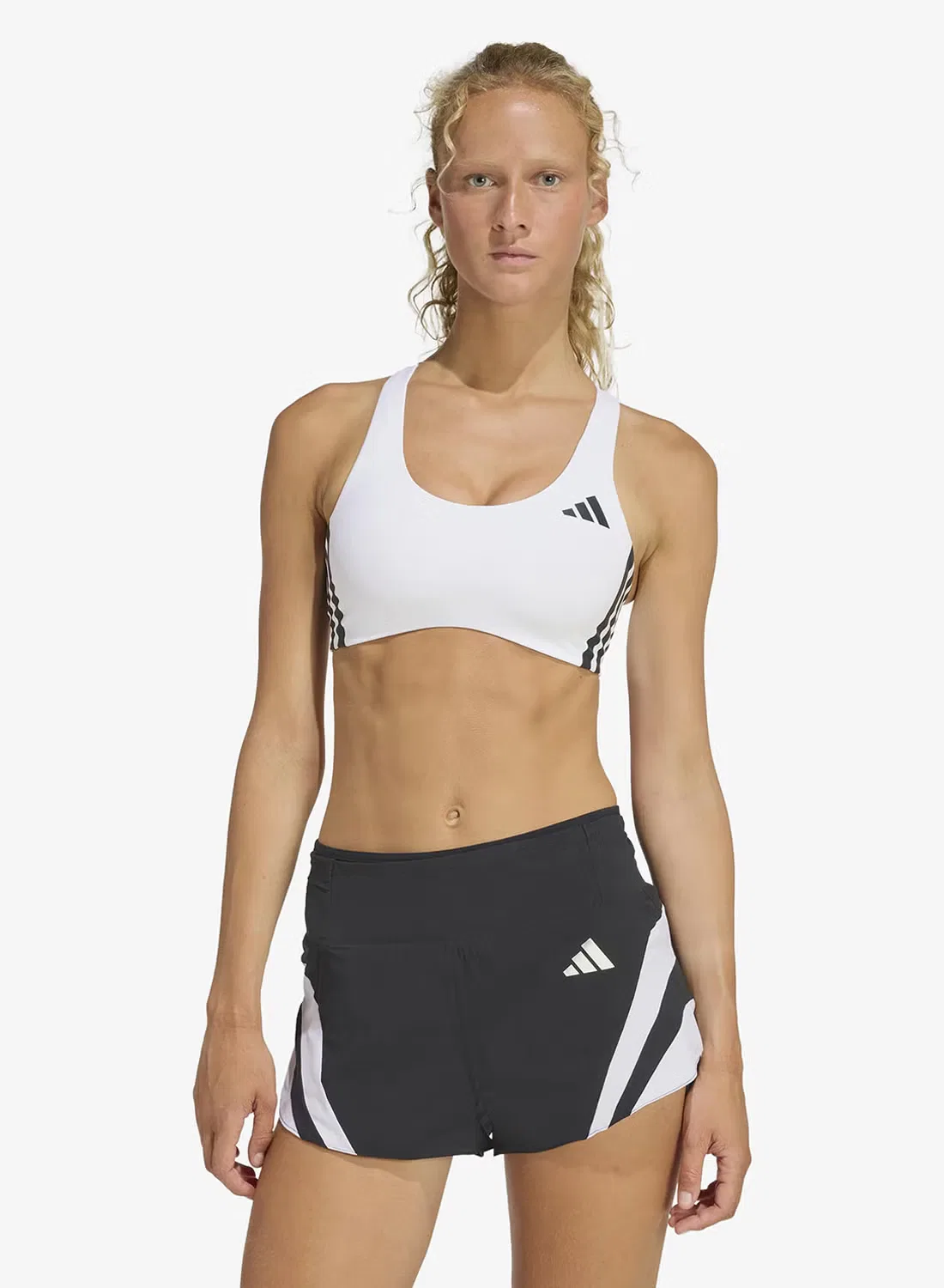 Спортивный бюстгальтер средней поддержки Adizero run Adidas, белый