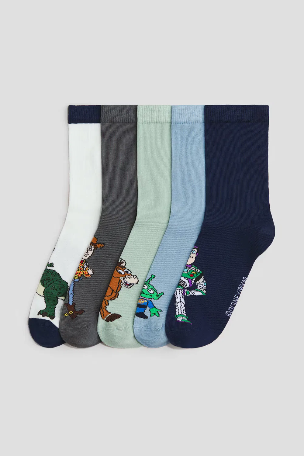 Набор из 5 пар носков с рисунком H&M, Mintgrün/Toy Story