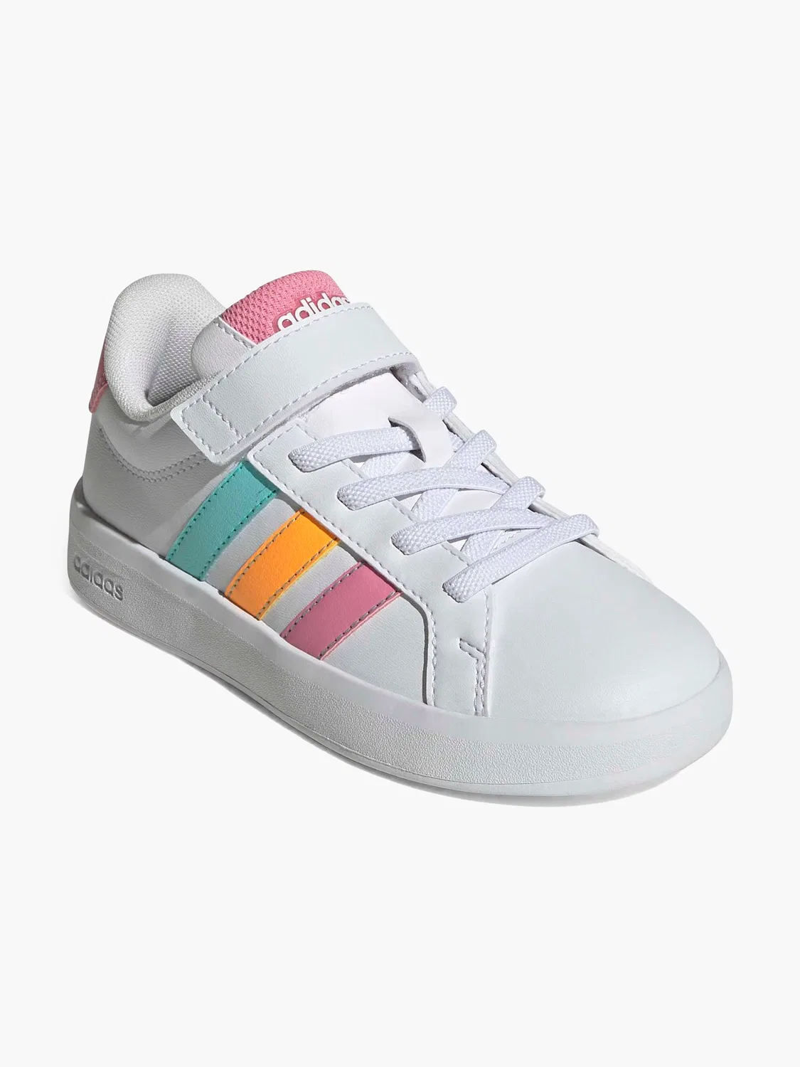 Детские кроссовки на липучках Adidas Grand Court 3.0 EL C, белый — фото 2