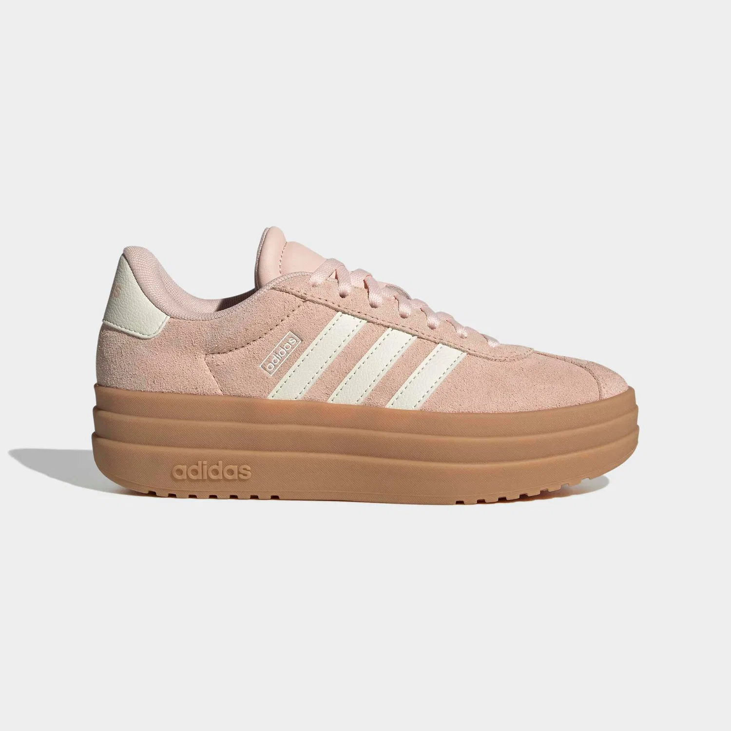 Детские кроссовки на платформе VL Court Bold Adidas Sportswear, Blush Pink/Off White — фото 2