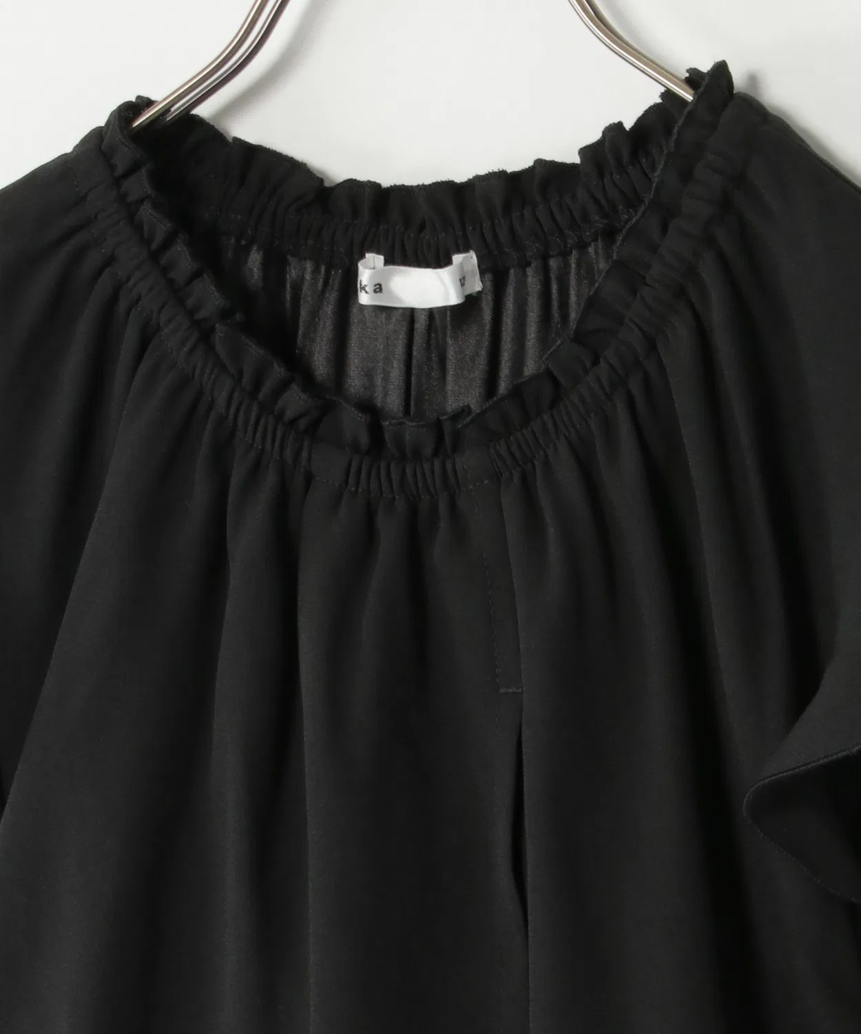 Детский комбинезон из жоржета с запахом, модель ikka, Black — фото 4