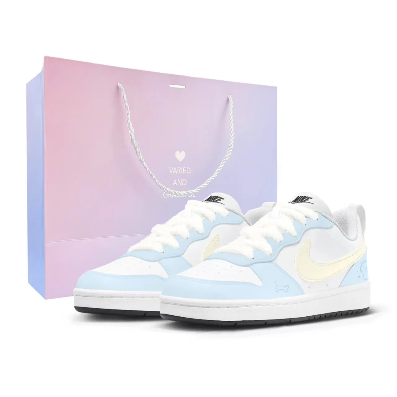 Детские кеды-скейтборд с низким верхом Nike Court Borough, Цвет Sky Blue