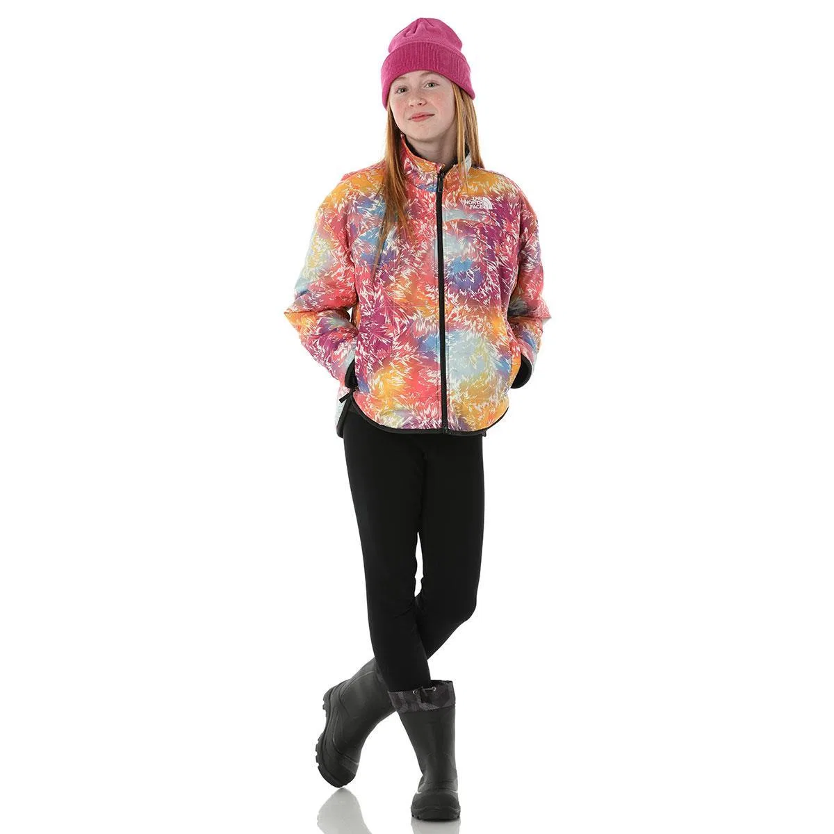 Куртка-флиска утепленная двусторонняя Shasta The North Face, Radiant Poppy Blowing Wind Print — фото 2