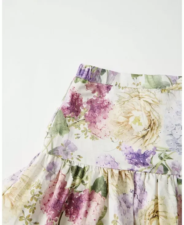 Детская юбка для девочек с цветочным принтом Seraphina Cotton Mini Skirt Marlo Kids, Floral — фото 4