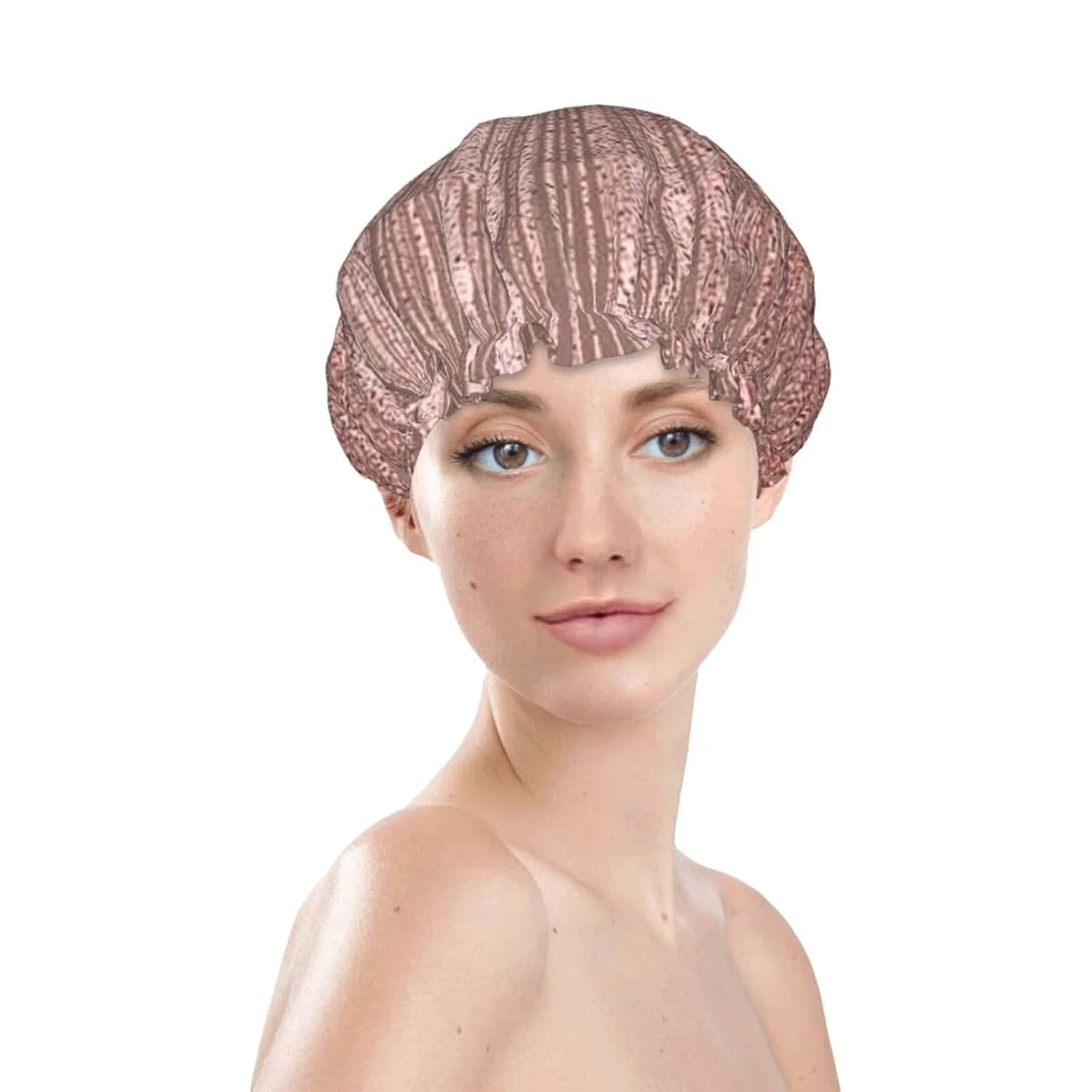 Водонепроницаемая шапочка для душа JBYJBX с принтом, Rose Gold — фото 3