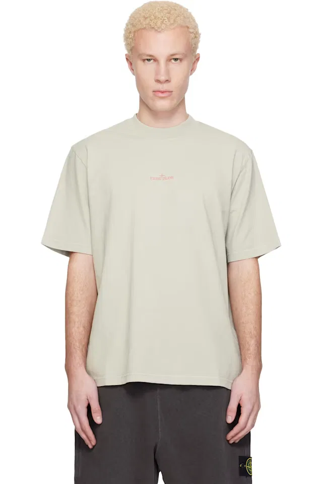 Серая футболка из чесаного органического хлопка 2100001 Stone Island