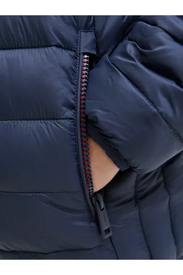 Детское пуховое пальто для девочек с капюшоном Jack & Jones, Navy Blue — фото 4