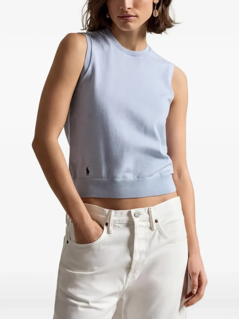Свитер без рукавов с логотипом Polo Ralph Lauren, синий