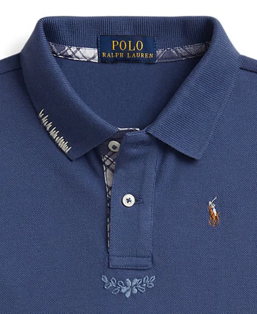 Комплект из поло и юбки с коротким рукавом, Patchwork Polo Ralph Lauren, Old Royal — фото 3