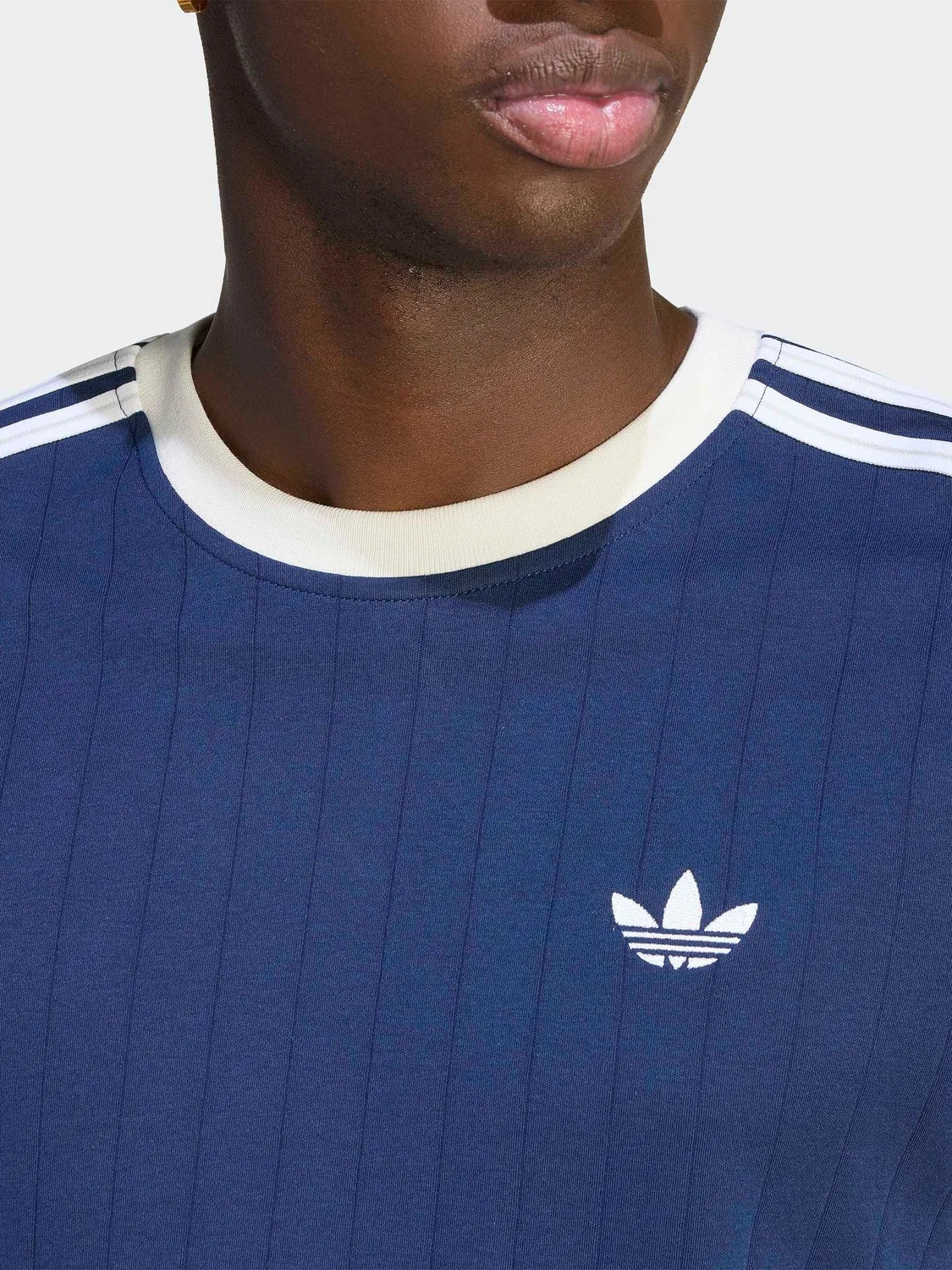 Футболка Drop Needle 3-Stripes, adidas Originals, синяя — фото 3