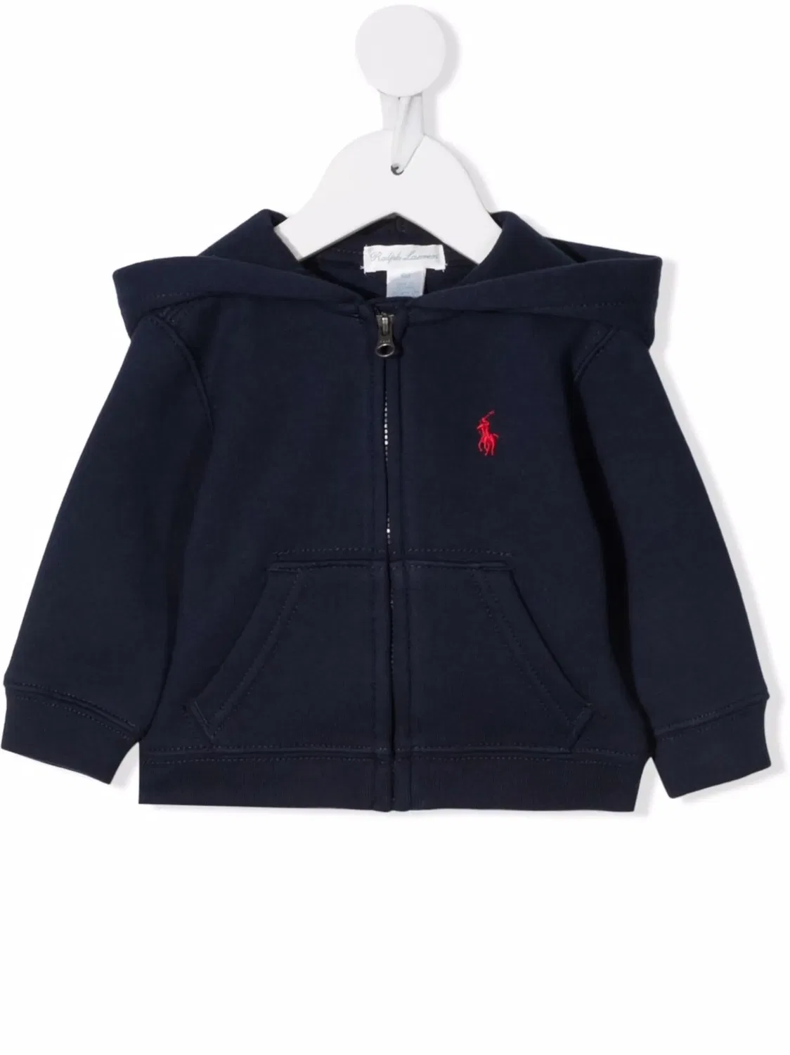 Polo Ralph Lauren Худи на молнии с вышитым логотипом - синий