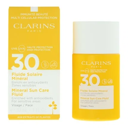 Солнцезащитный флюид для лица SPF 30 Clarins, 30 мл