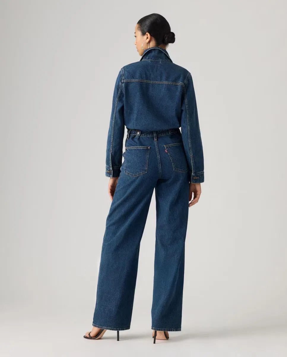 Женский джинсовый комбинезон с длинными рукавами - Levi's - синий — фото 2