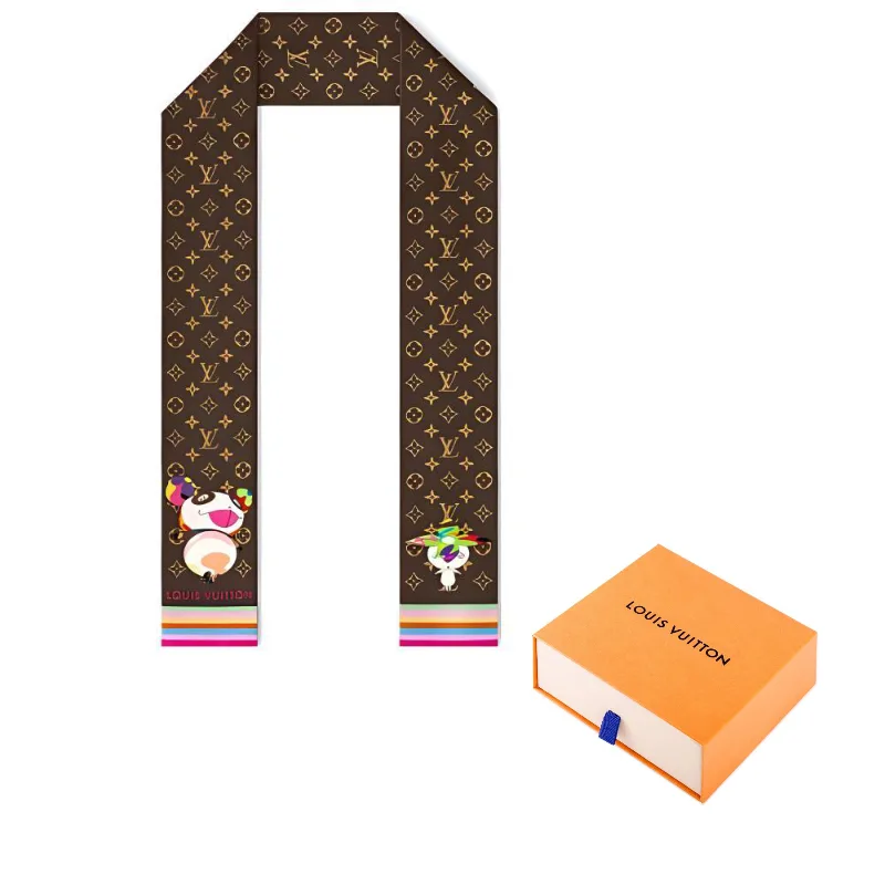 LOUIS VUITTON X Takashi Murakami Superflat Character бандана, коричневый