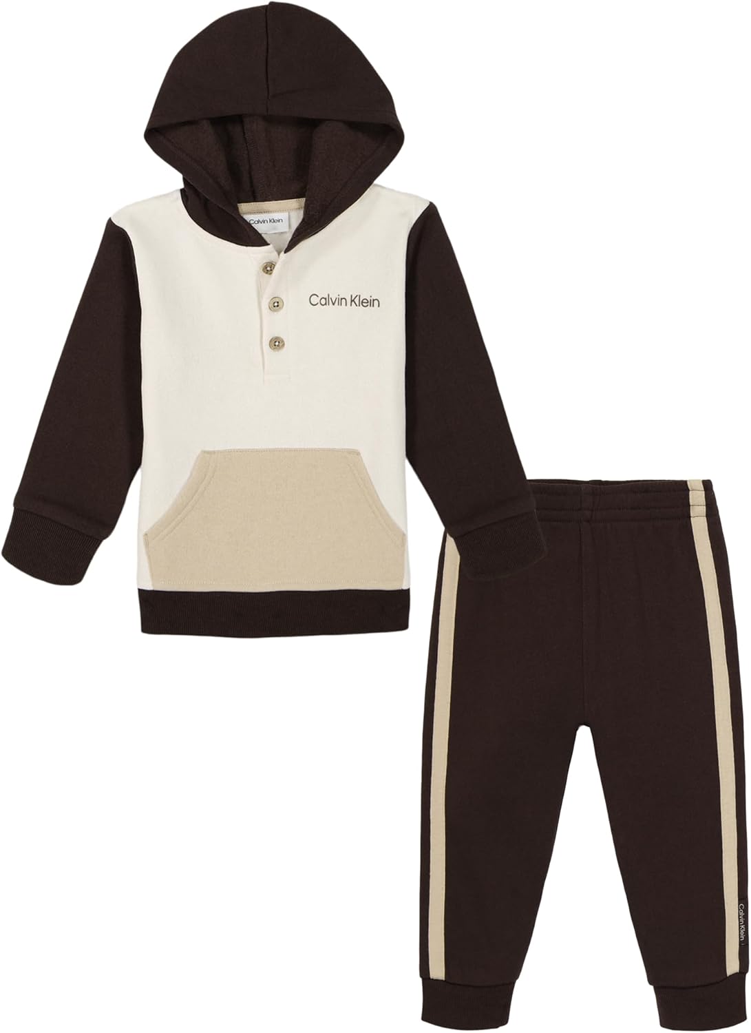 

Комплект из 2-х трикотажных изделий для бега Calvin Klein для мальчиков, Birch/Irish Cream/Java/Emperador