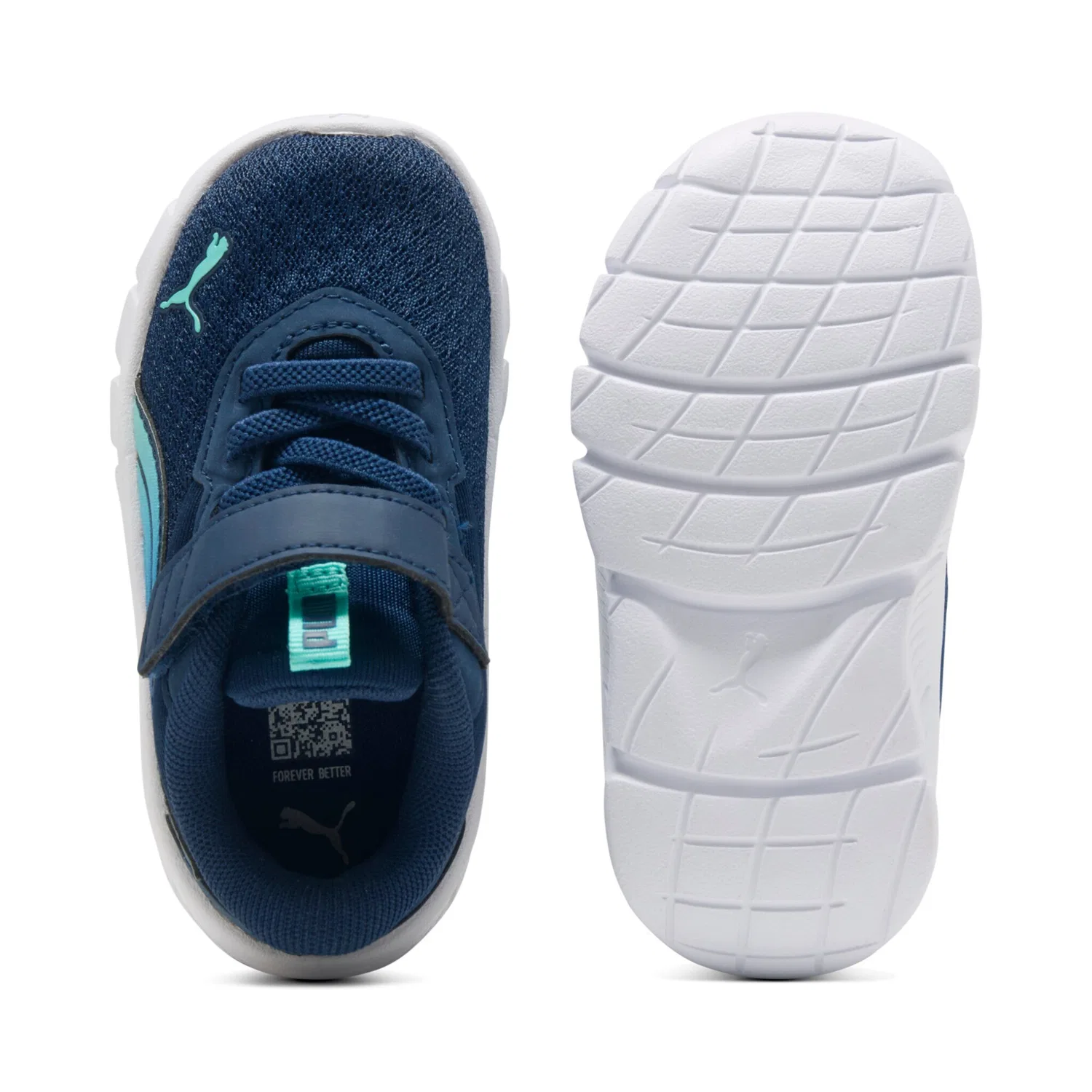 Детские кроссовки с липучками FLEXFOCUS MODERN BLAZE FADE AC INF PUMA, Persian Blue-Intense Mint-PUMA White — фото 4