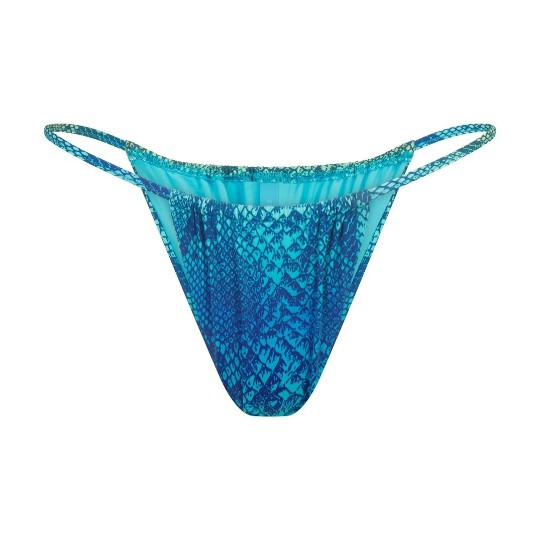 

Купальник SKIMS Signature Swim Plunge Bikini, голубой