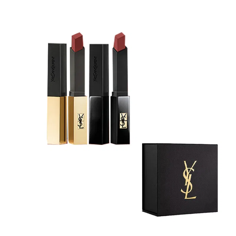 Женский набор губных помад Yves Saint Laurent, Gold Bar N°1966 и Small Black Stripes N°302, Black Stripes