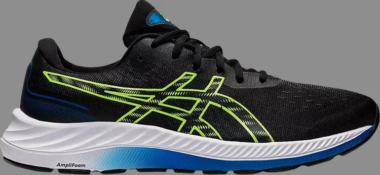 

Кроссовки gel excite 9 'black hazard green' Asics, черный