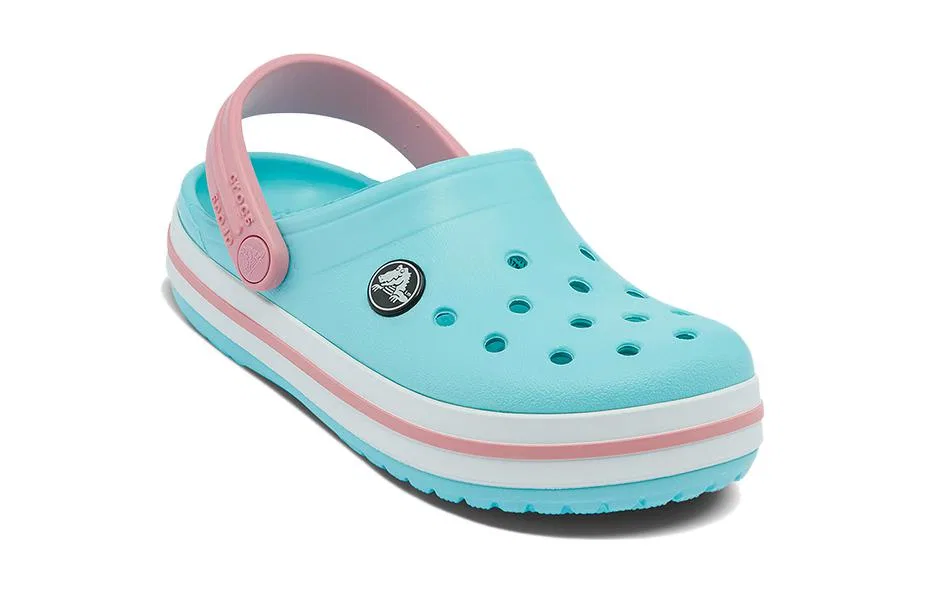 Детские сандалии с ремешком Crocs Crocband, Ice Blue White — фото 3