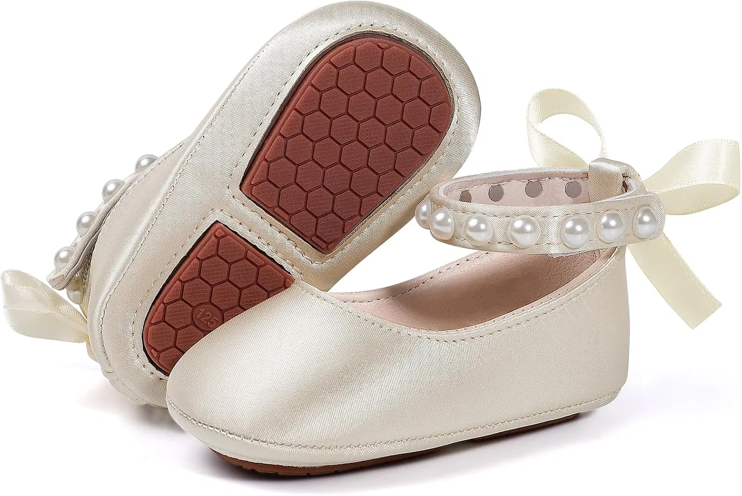 Детские туфли Мэри Джейн для девочек MEJORMEN, Ivory White