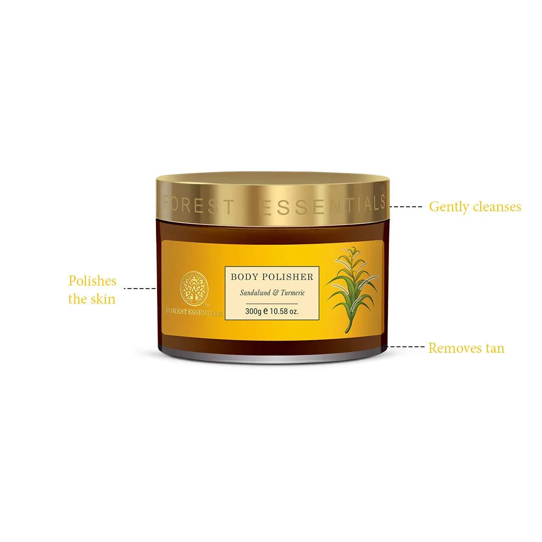Скраб для тела Sandalwood and Turmeric, Forest Essentials, 300 мл, Sandalwood — фото 4