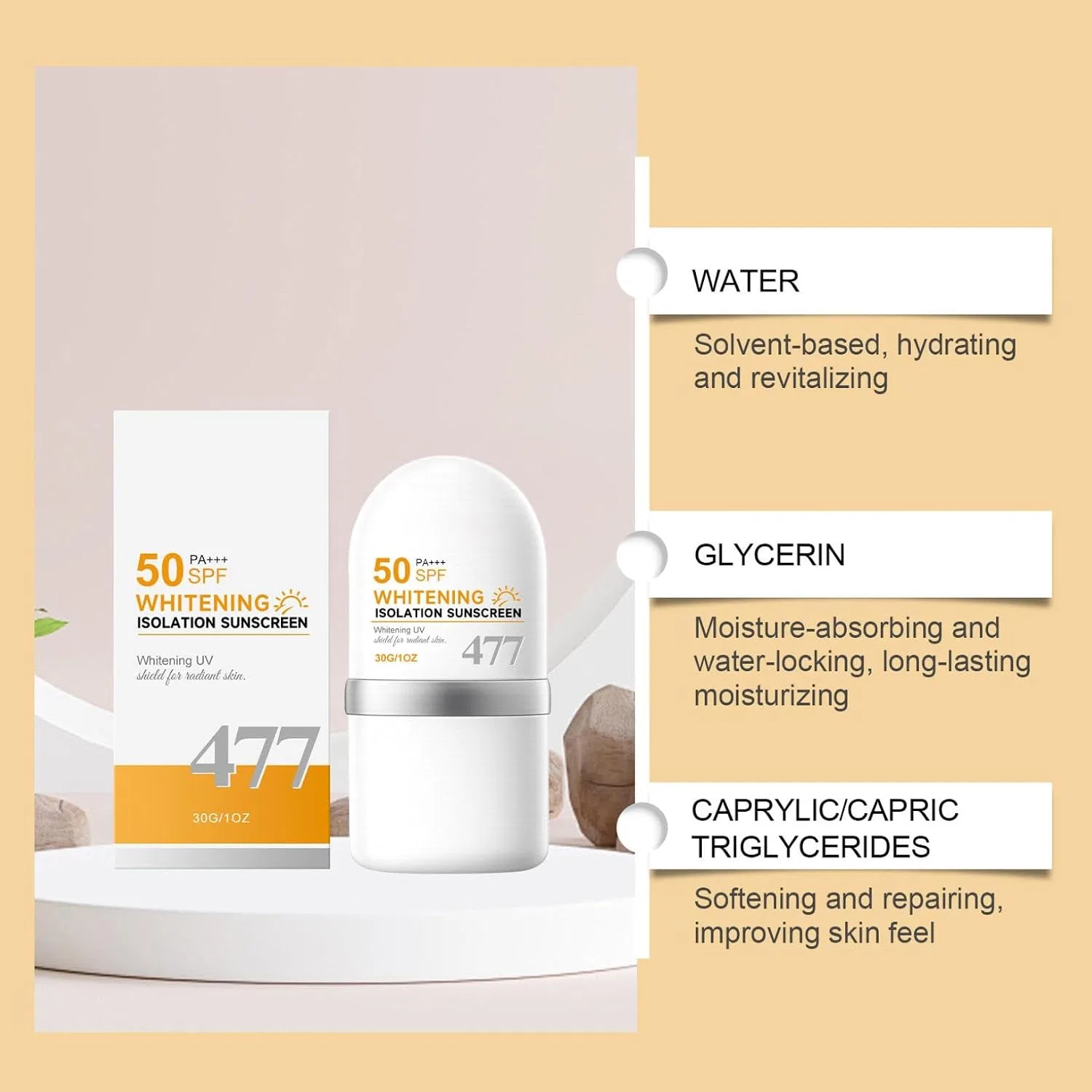 Солнцезащитный крем для лица SPF 50, 2 шт, 30 г Generisch — фото 4