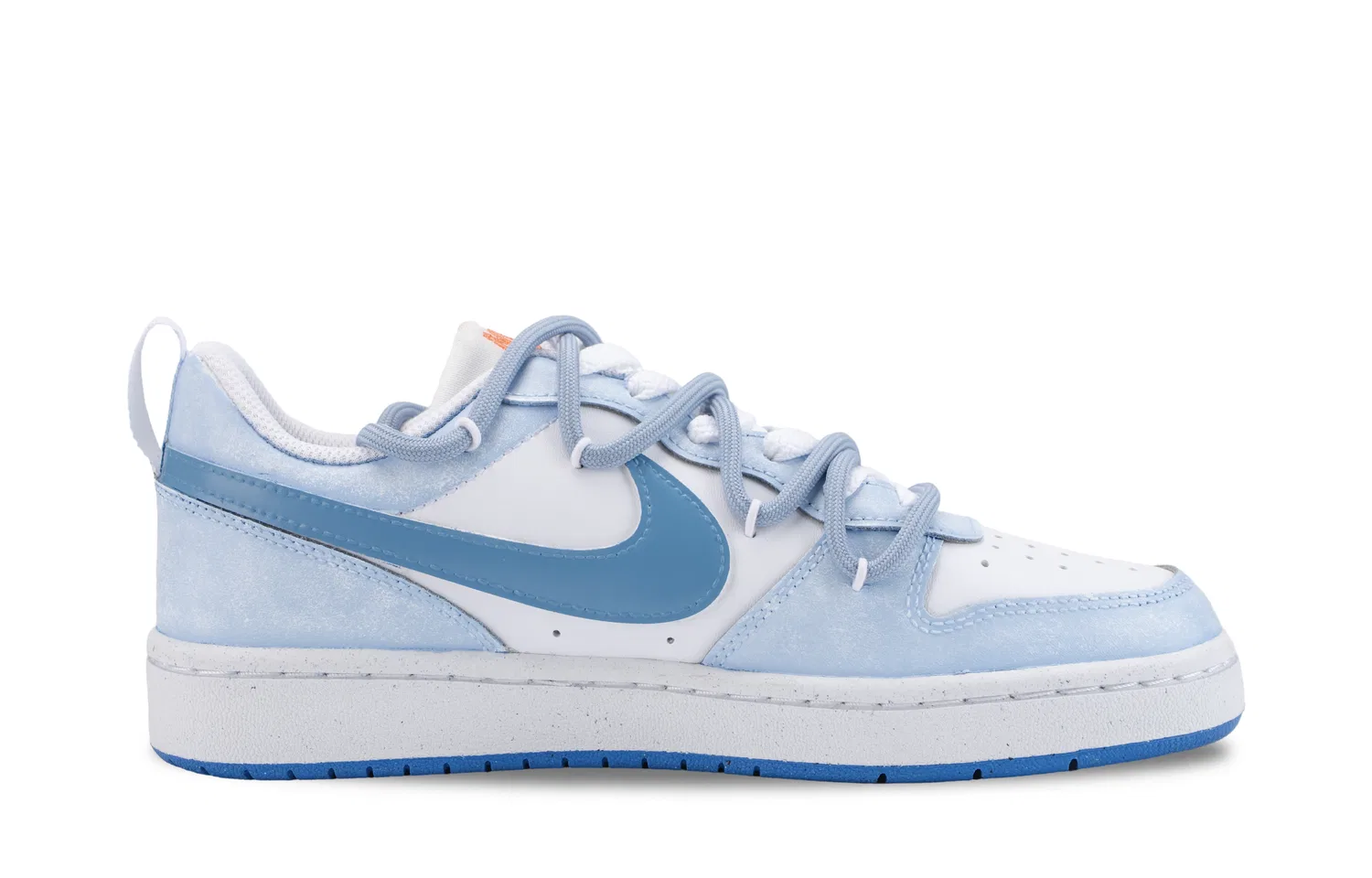 Детские кеды с принтом Nike Court Borough, Blue White (Blue Shopping Bag) — фото 4