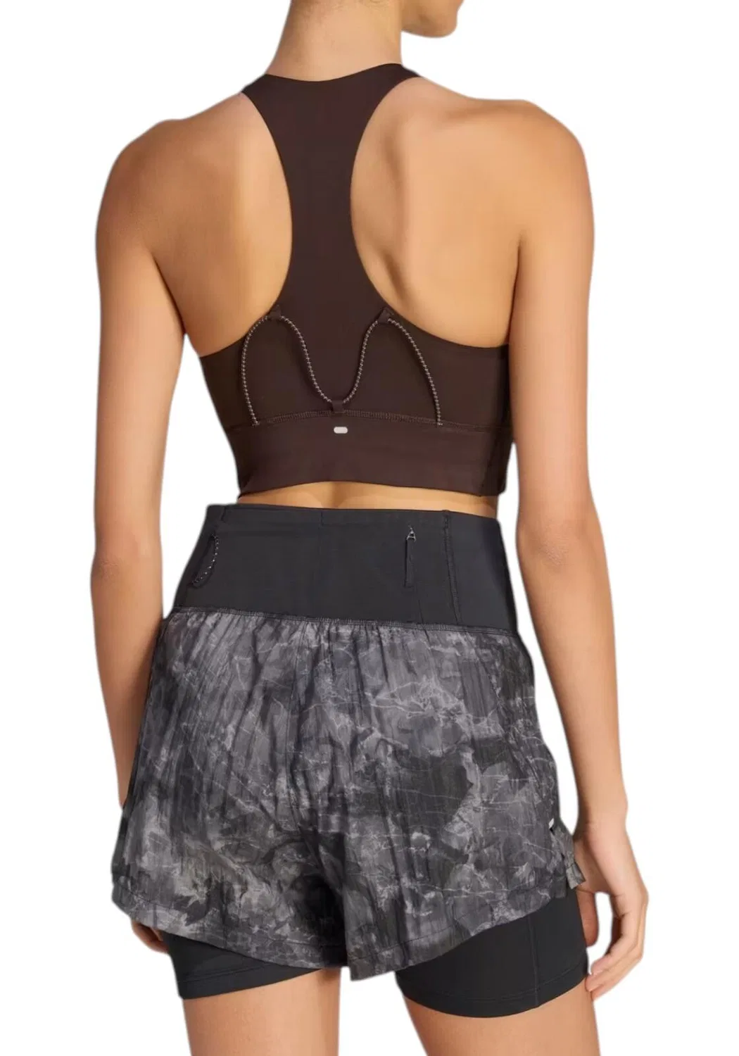 Женский спортивный бюстгальтер с карманом Adidas Adi365 Running Pocket Medium Support Bra, Braun — фото 4