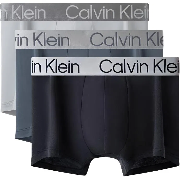 Мужские боксеры-слипы с принтом Calvin Klein, Black/Coconut Gray/Graphite Gray