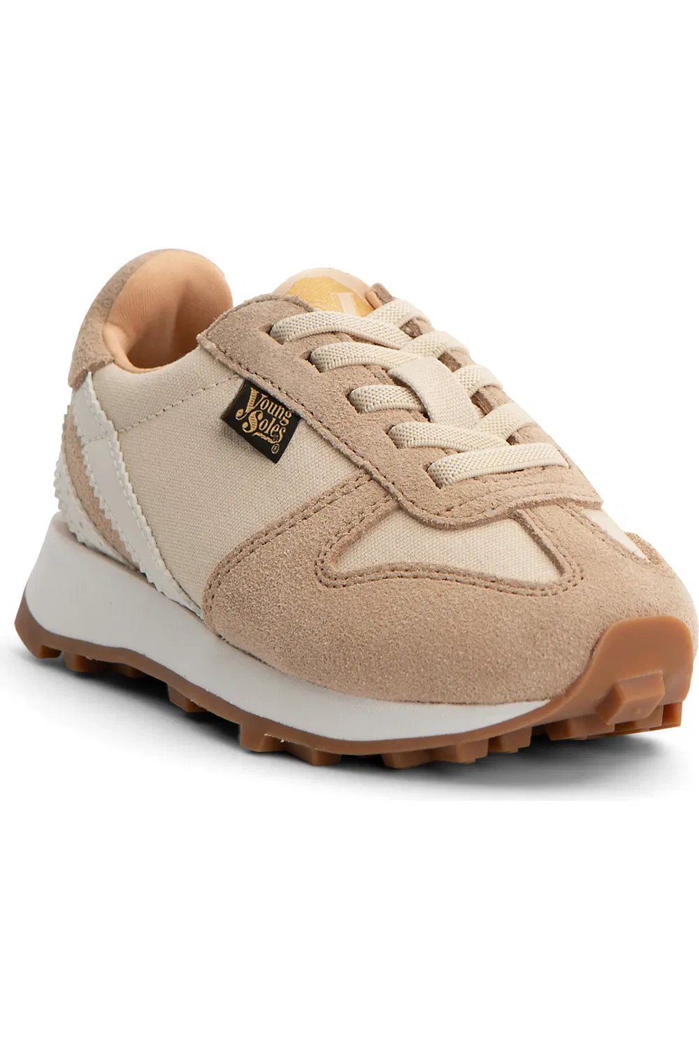 Кроссовки детские ретро Keegan Young Soles, Ecru