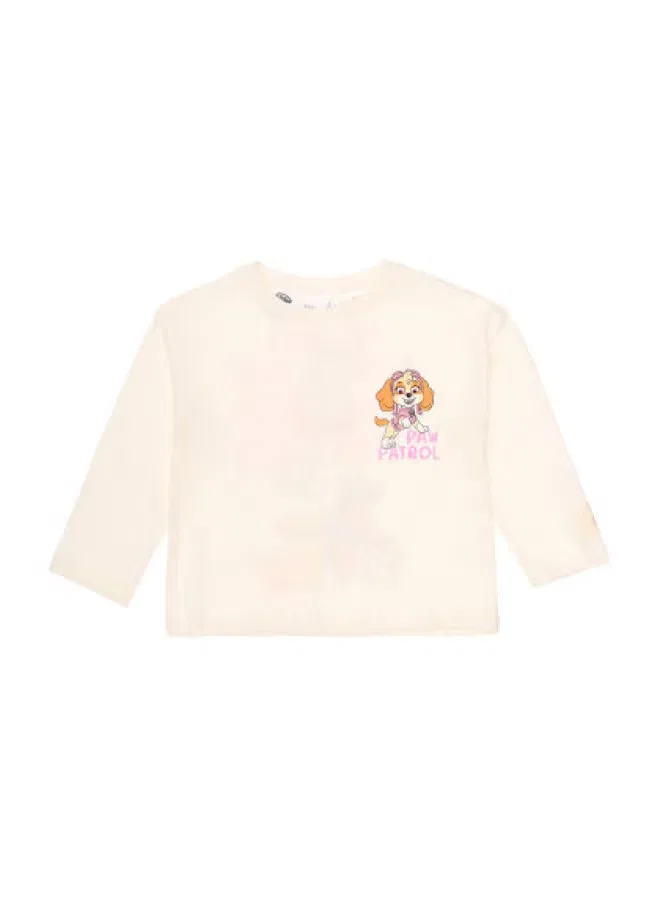 Футболка с длинным рукавом с принтом Paw Patrol Zara, кремово-белый