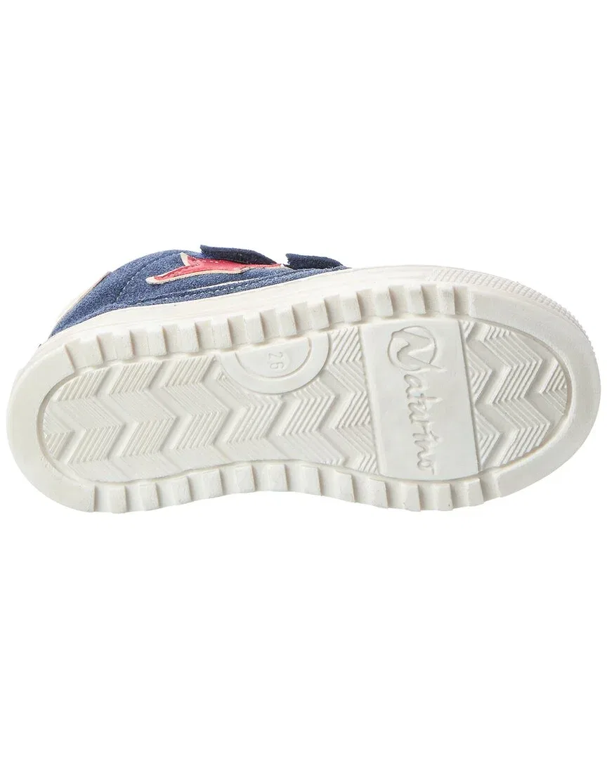 Детские кроссовки на липучках из замши Naturino Hess High 3 Suede Sneaker, синий — фото 4