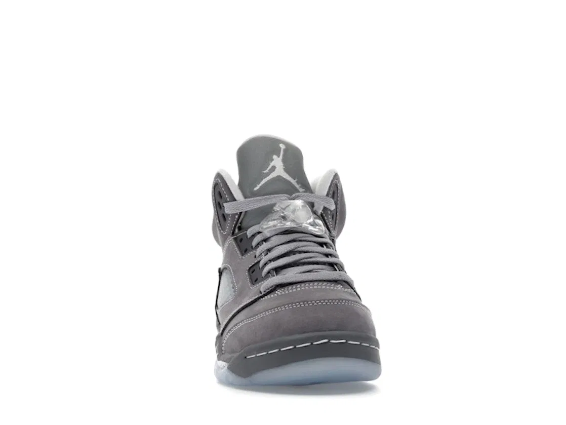 Детские кроссовки Lifestyle с замшевым верхом Jordan 5 Retro, Light Graphite/White/Wolf Grey — фото 2