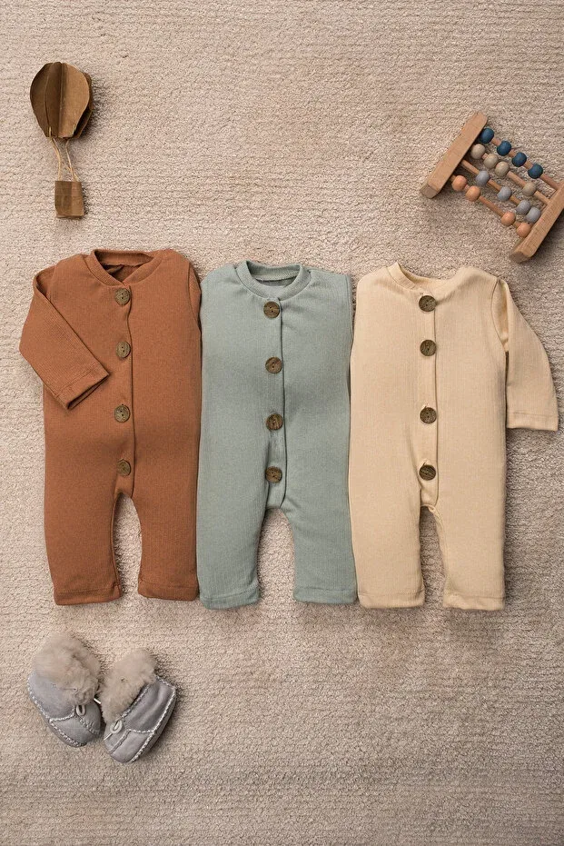 Детский комплект боди-комбинезонов с длинным рукавом Mai Perla, Multicolor — фото 3