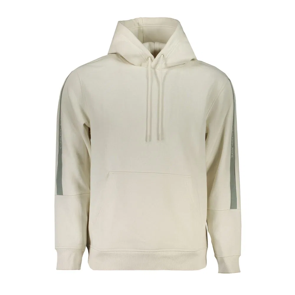 Мужской свитшот с капюшоном и карманом, White, Calvin Klein
