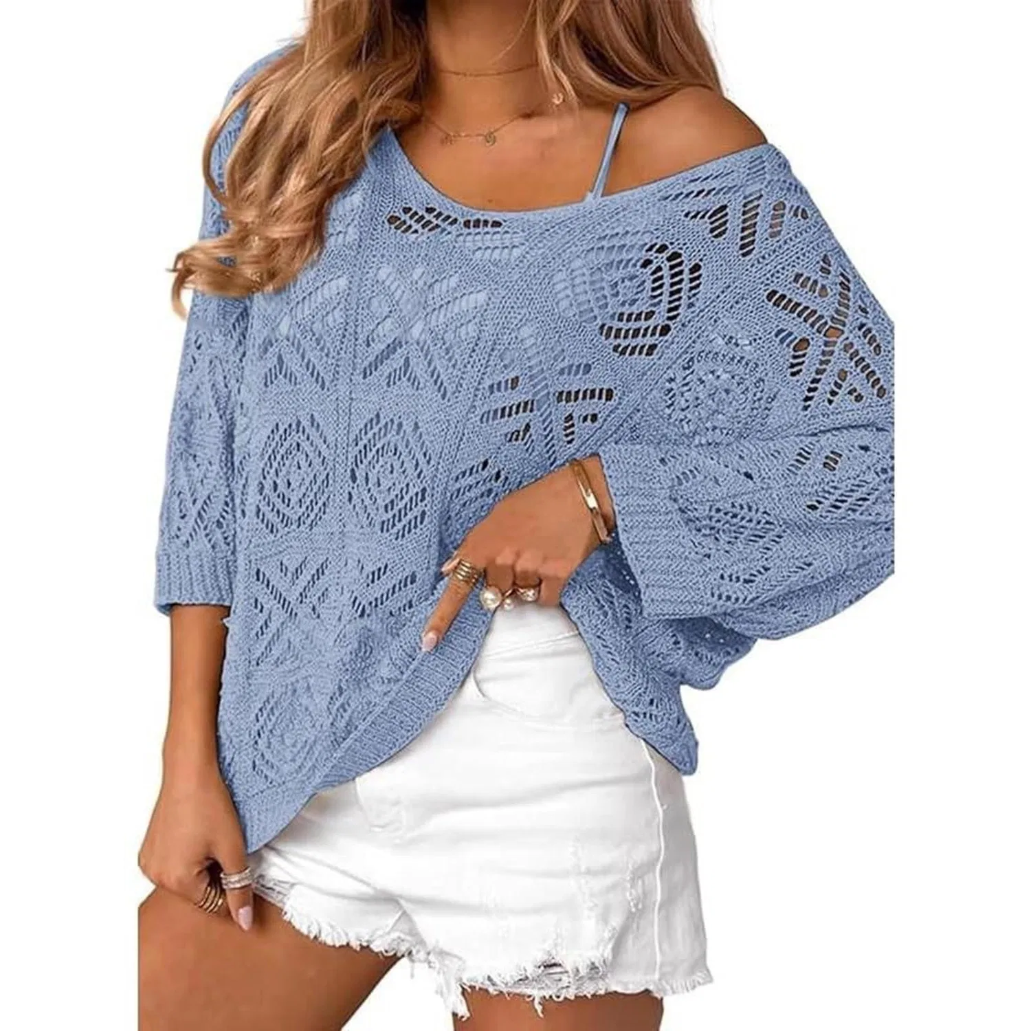 Женская туника с принтом Hippie Tunic, Blu Scuro
