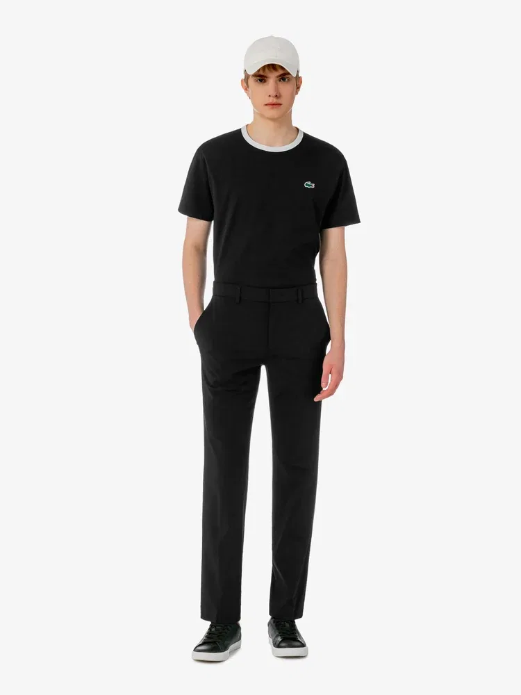 Брюки тканые LACOSTE, Black — фото 4