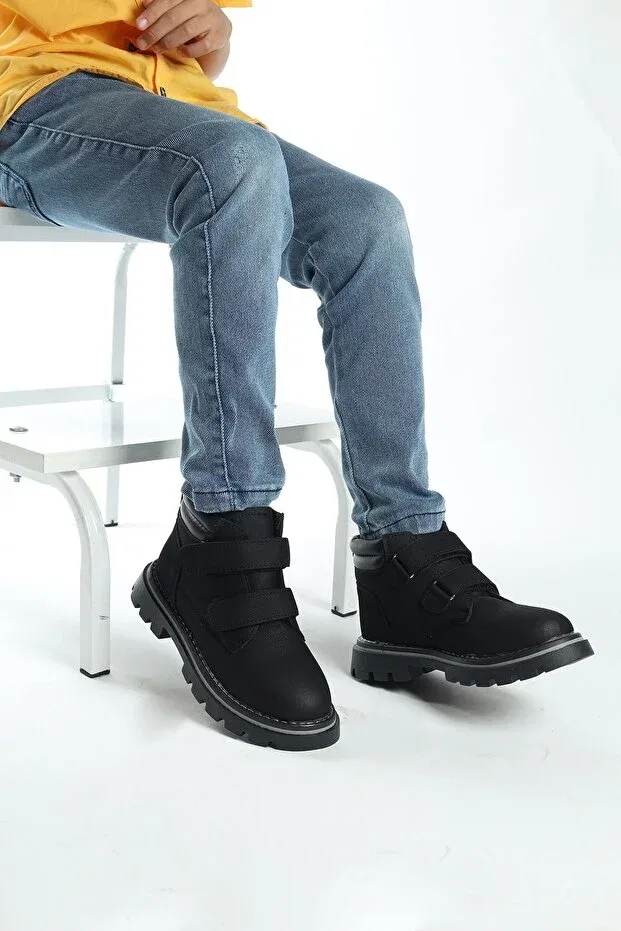 Детские ботинки для мальчиков водонепроницаемые Moda Lime, Black