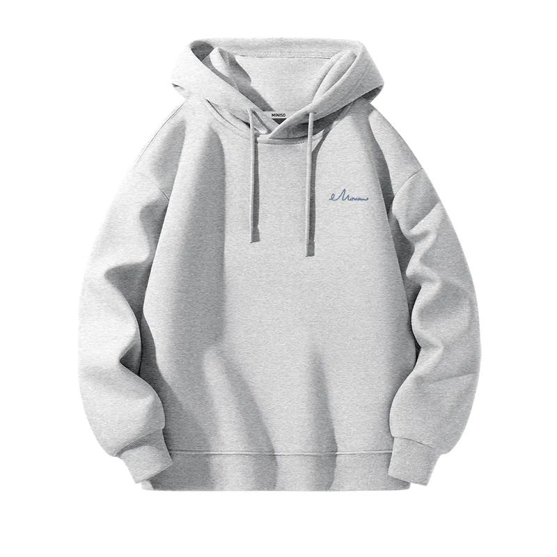 Детский свитшот с принтом Free Sketch Chest Logo MINISO, Heather Gray