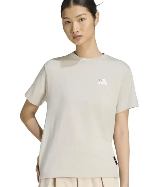Женская футболка с принтом Embroidered Pack Regular Graphic T-Shirt Adidas, Brown