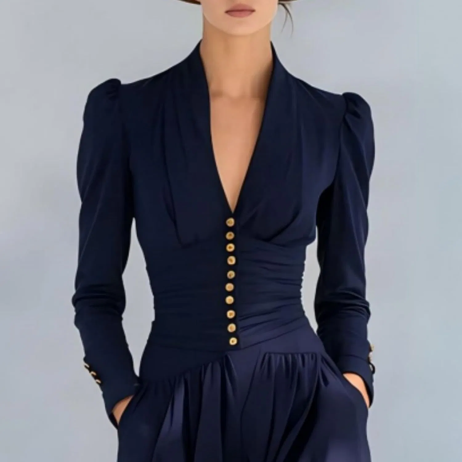 Женское повседневное платье макси с запахом Retro Western Cowboy Style, Black — фото 4