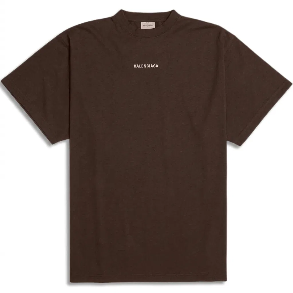 Мужская футболка с круглым вырезом Mocha Balenciaga, Mocha