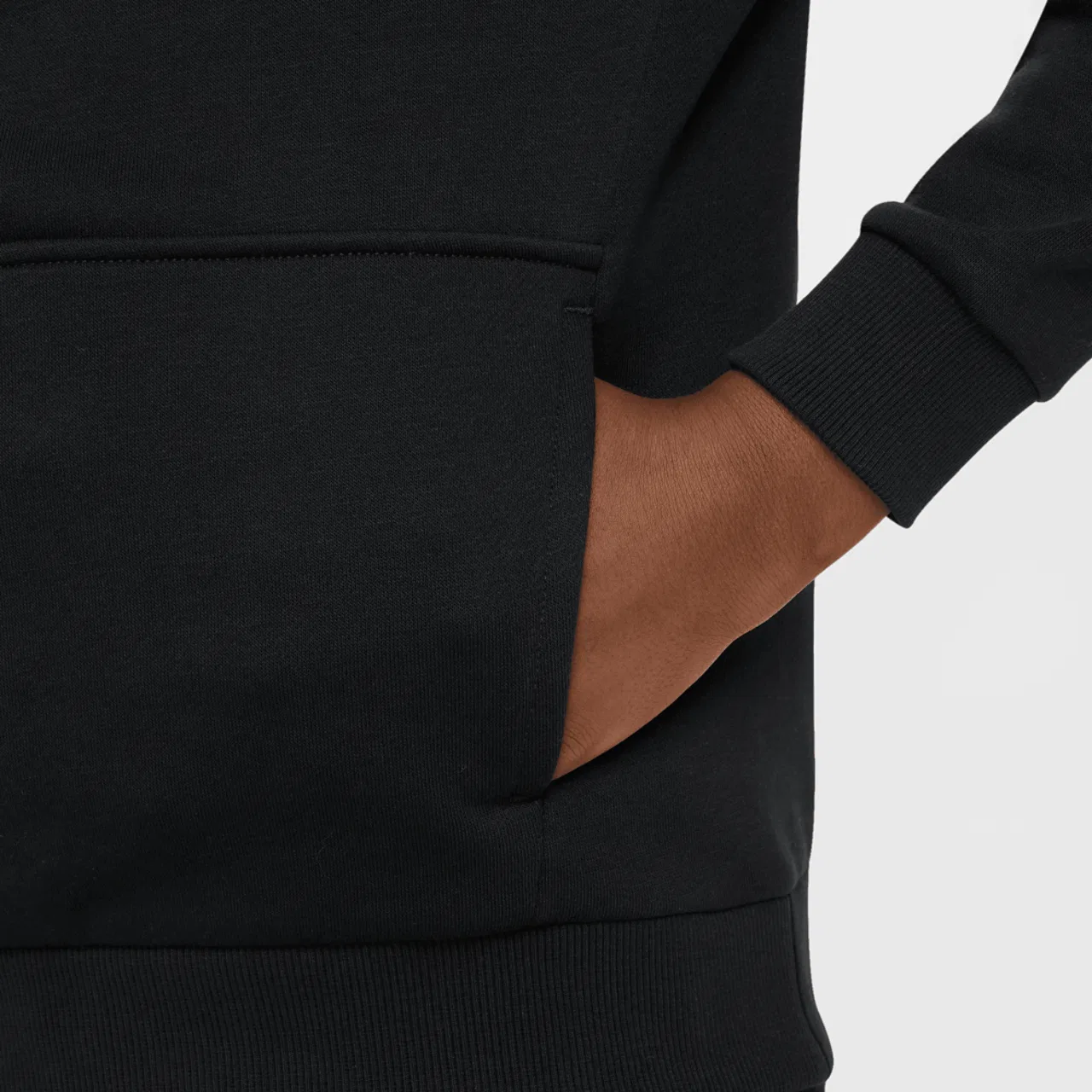 Худи для мальчиков Club HBR Fleece Nike, черный/белый — фото 3