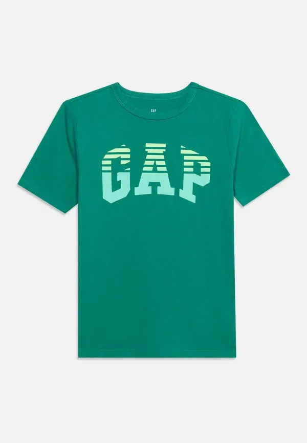 Футболка с принтом в виде арки и заполненным логотипом Gap, зеленый — фото 3