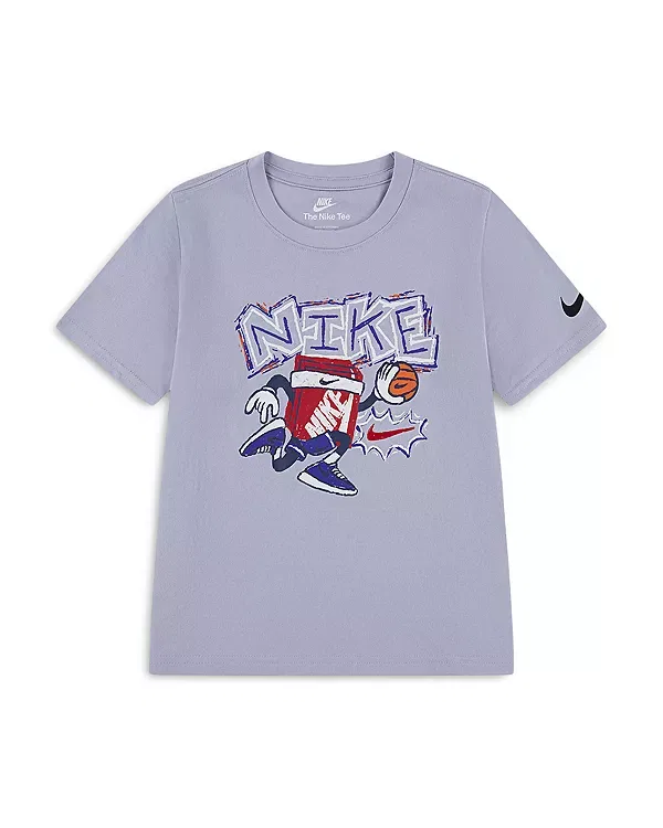 Детская футболка для мальчиков с принтом Chalky Boxy Basketball Tee Nike, Ghost