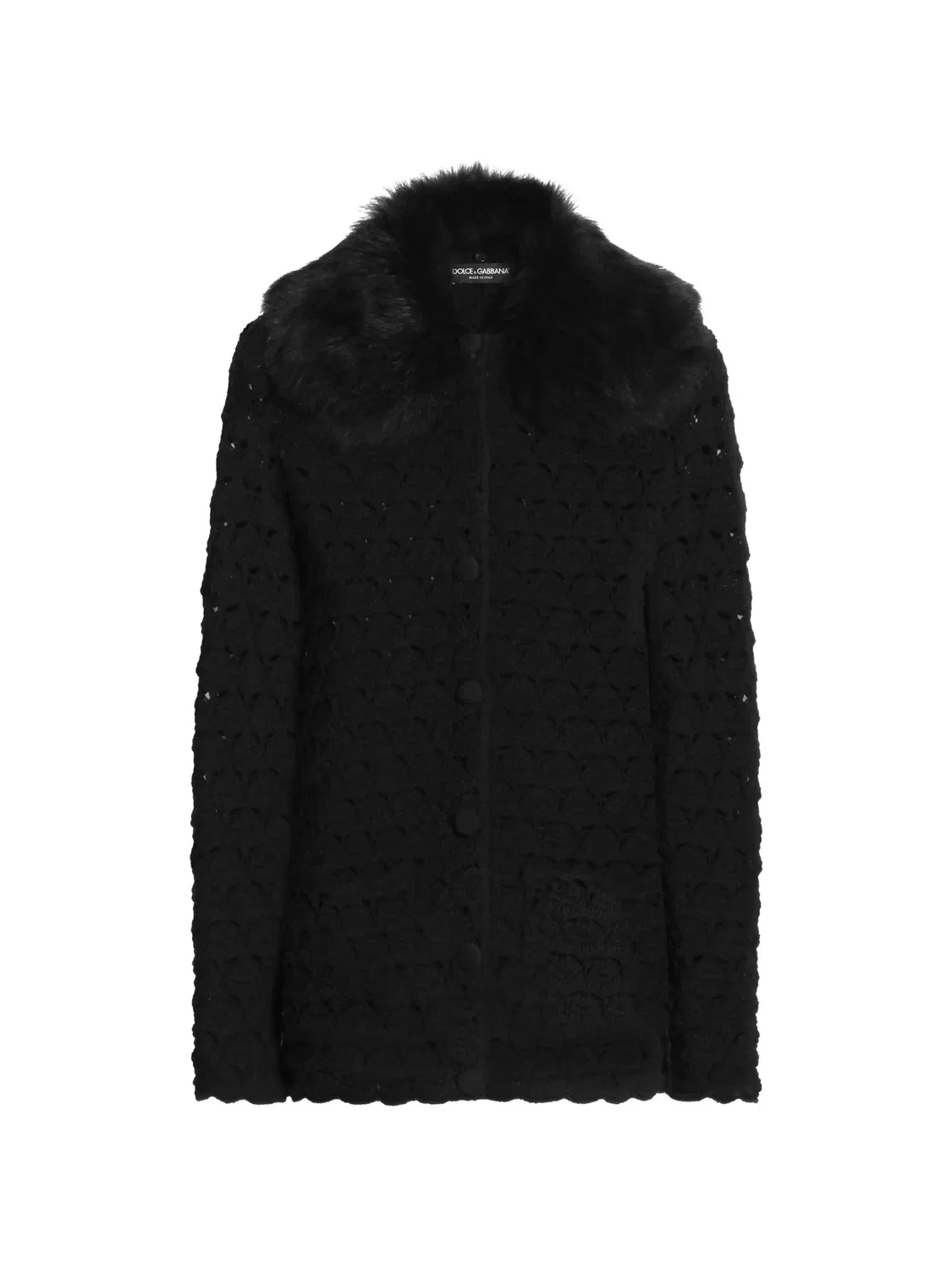 Жакет в технике кроше Dolce & Gabbana, черный