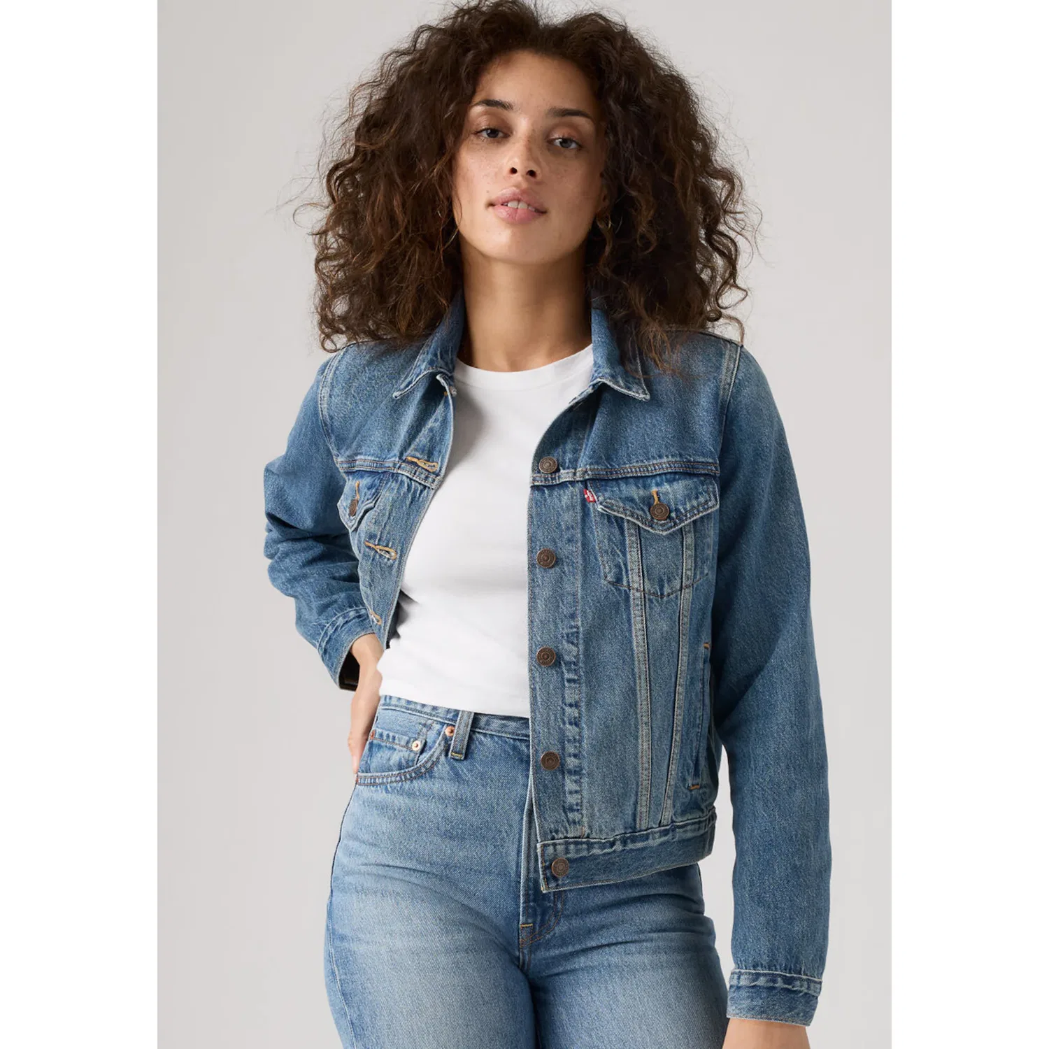 Женская джинсовая куртка Original Trucker Levi's, Soft As Butter Dark — фото 3