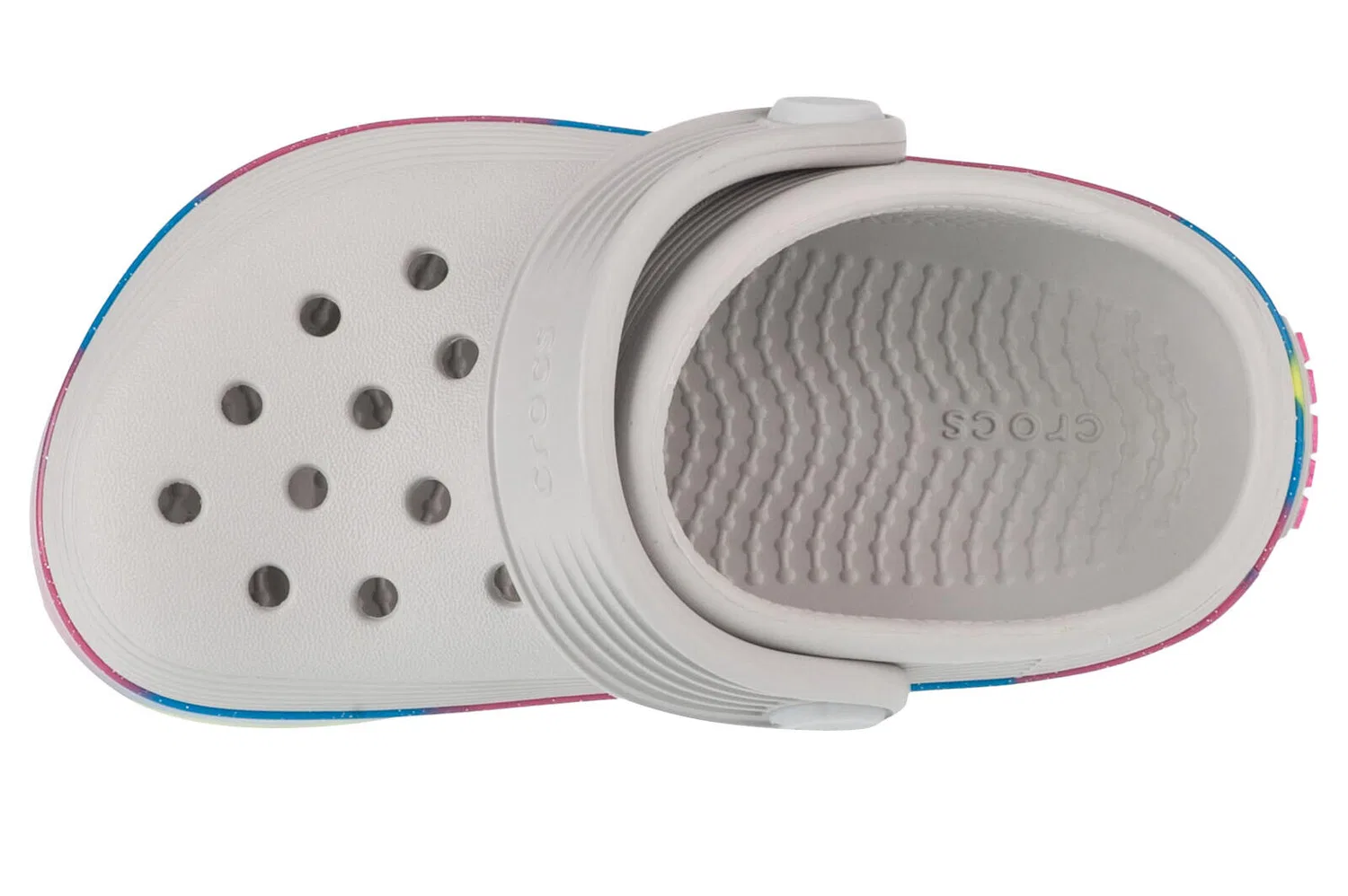 Детские шлепанцы для девочек Off Court Glitter Band Clog T Crocs, Weiss Bunt — фото 3