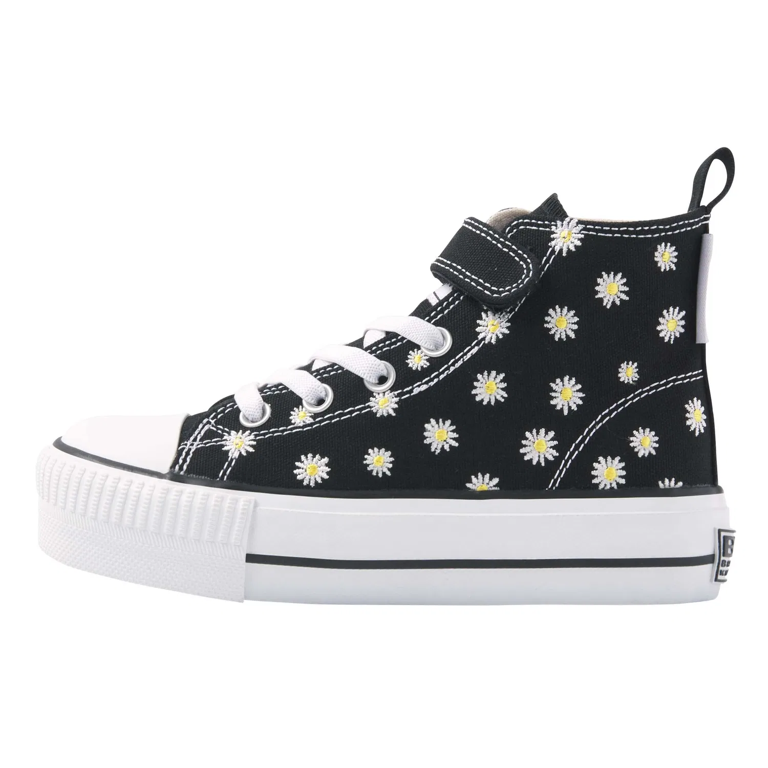 Детские кроссовки для девочек на платформе Kaya Mid BK British Knights, Black Daisies